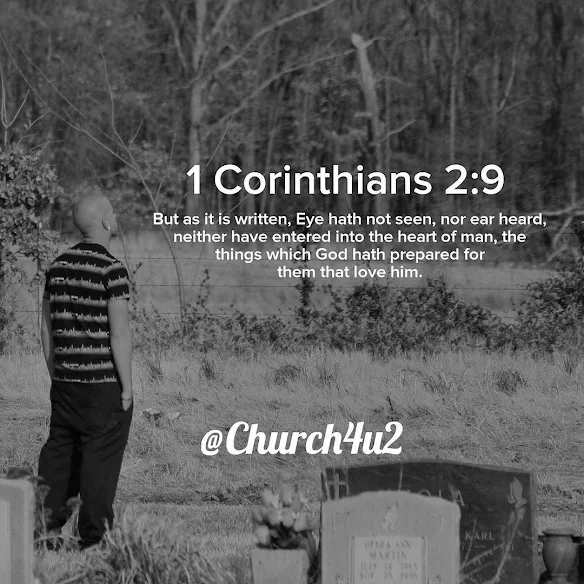 1 Corinthians 2-9 “But as it is written, Eye hath not seen, nor ear heard, neither have entered into the heart of man, the things which God hath prepared for them that love him.”