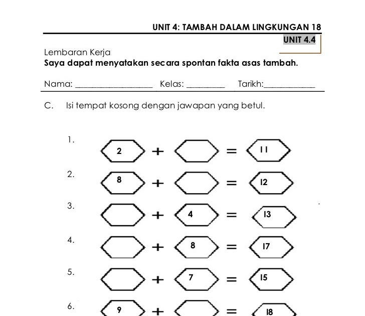 Contoh Soalan Linus Matematik Tahun 1 2019 - Selangor h