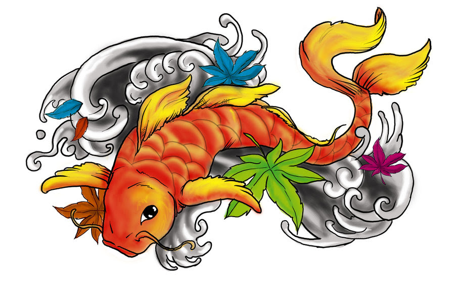 Ikan Koi Kartun Png Ginting Gambar