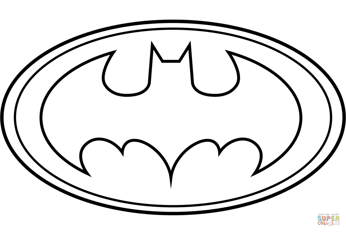 Coloring batman with free batman coloring sheets. Batman Logo Coloring Page Free Printable Coloring Pages