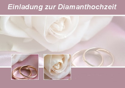 Diamantene hochzeit glückwunschkarte gesucht und hier schnell gefunden! Einladungskarten Diamantene Hochzeit Kostenlos Ausdrucken