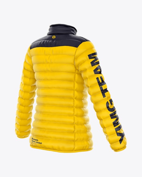 Download Womens Down Jacket Half Side View Jersey Mockup PSD File ...