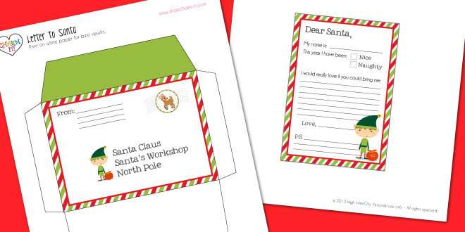 Free printable letter to santa and matching envelope for. Letter To Santa Printable Charm It Spot Best Charms And Charm Bracelets News