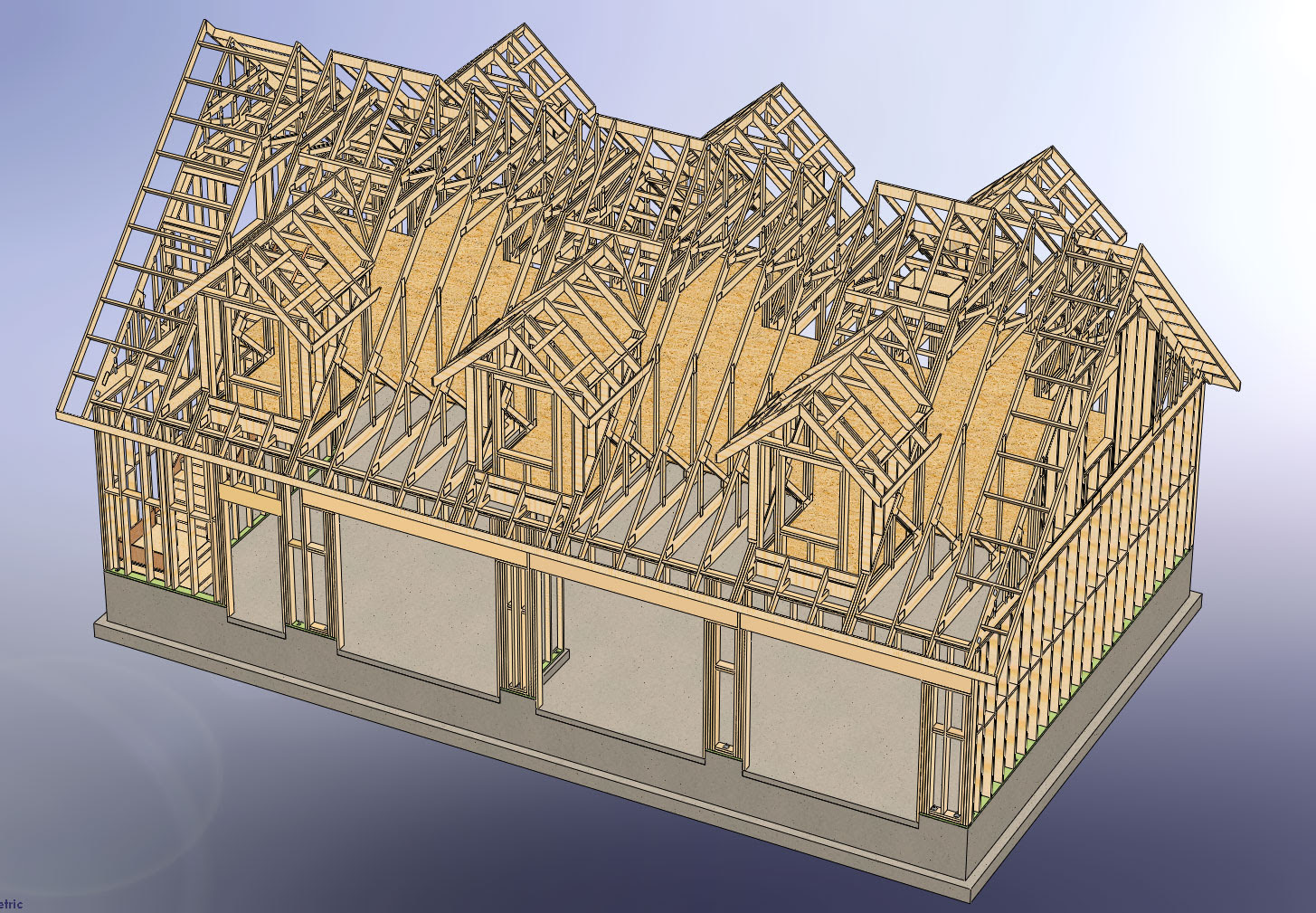 Attic trusses with dormers & rooflights can achieve up to 50% more living space. 48x28 Garage With Attic And Six Dormers