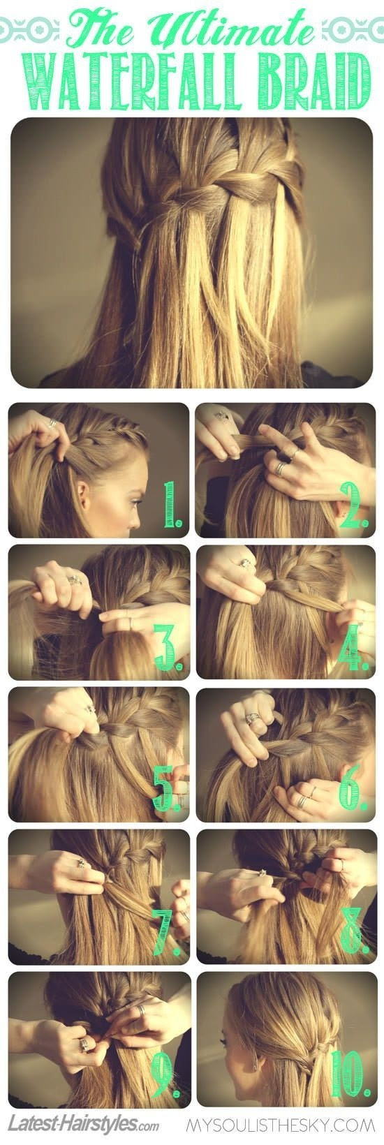 I love teaching my girls how to do simple braids. 10 Best Waterfall Braids Hairstyle Ideas For Long Hair Popular Haircuts