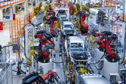 An auto body production line