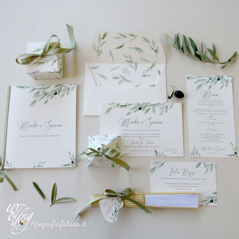 Inoltre sugli essudati zuccherini possono svilupparsi f. Ulivo Coordinato Nozze Tipografia Falisca Wedding Design