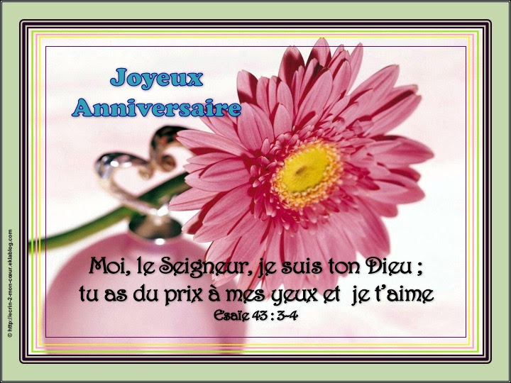 Carte Joyeux Anniversaire Avec Verset Biblique Crysta Yoshie