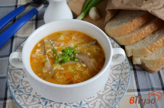 Суп с вешенкой, рисом и яйцом - пошаговый рецепт с фото