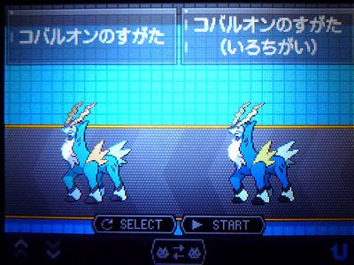 コバルオン 色違い Bw コバルオン 色違い Bw2 Image4udure