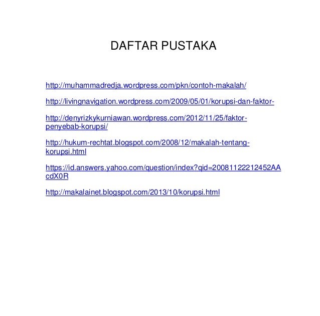 Contoh Daftar Pustaka Makalah - 600 Tips