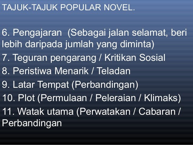 Contoh Soalan Novel Latar Tempat - Selangor j