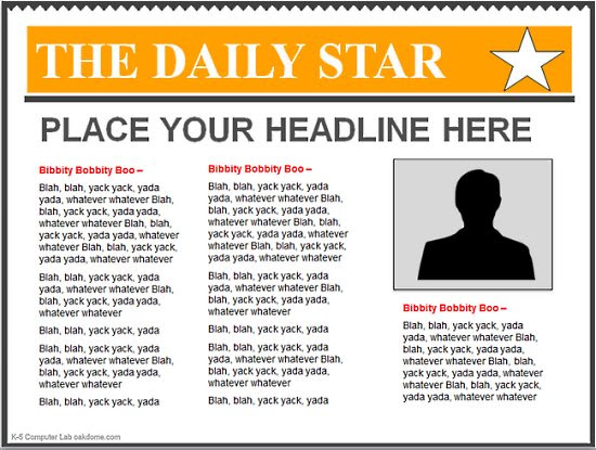 Powerpoint Newspaper Template Girijesh Chaubey