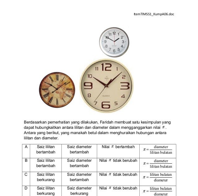 Contoh Soalan Matematik Bulatan Tingkatan 3 - Klewer mm