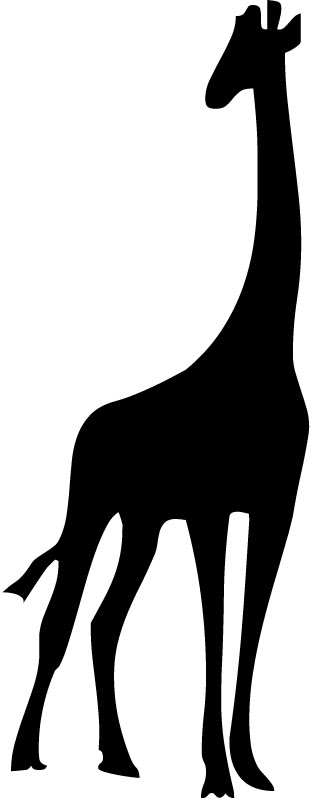 Download Silhouette Baby Giraffe Clipart