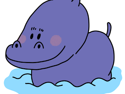 かわいい動物画像 かわいい カバ イラスト 簡単
