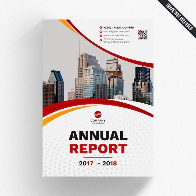 Download Abstract annual report mockup PSD Template - All free ...