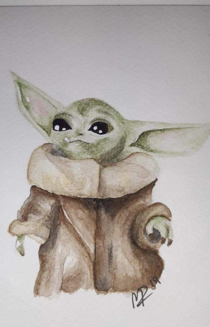Baby Yoda Easy Drawing Movie Wallpaper