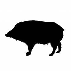 最高のイラスト画像 これまでで最高のイノシシ シルエット フリー