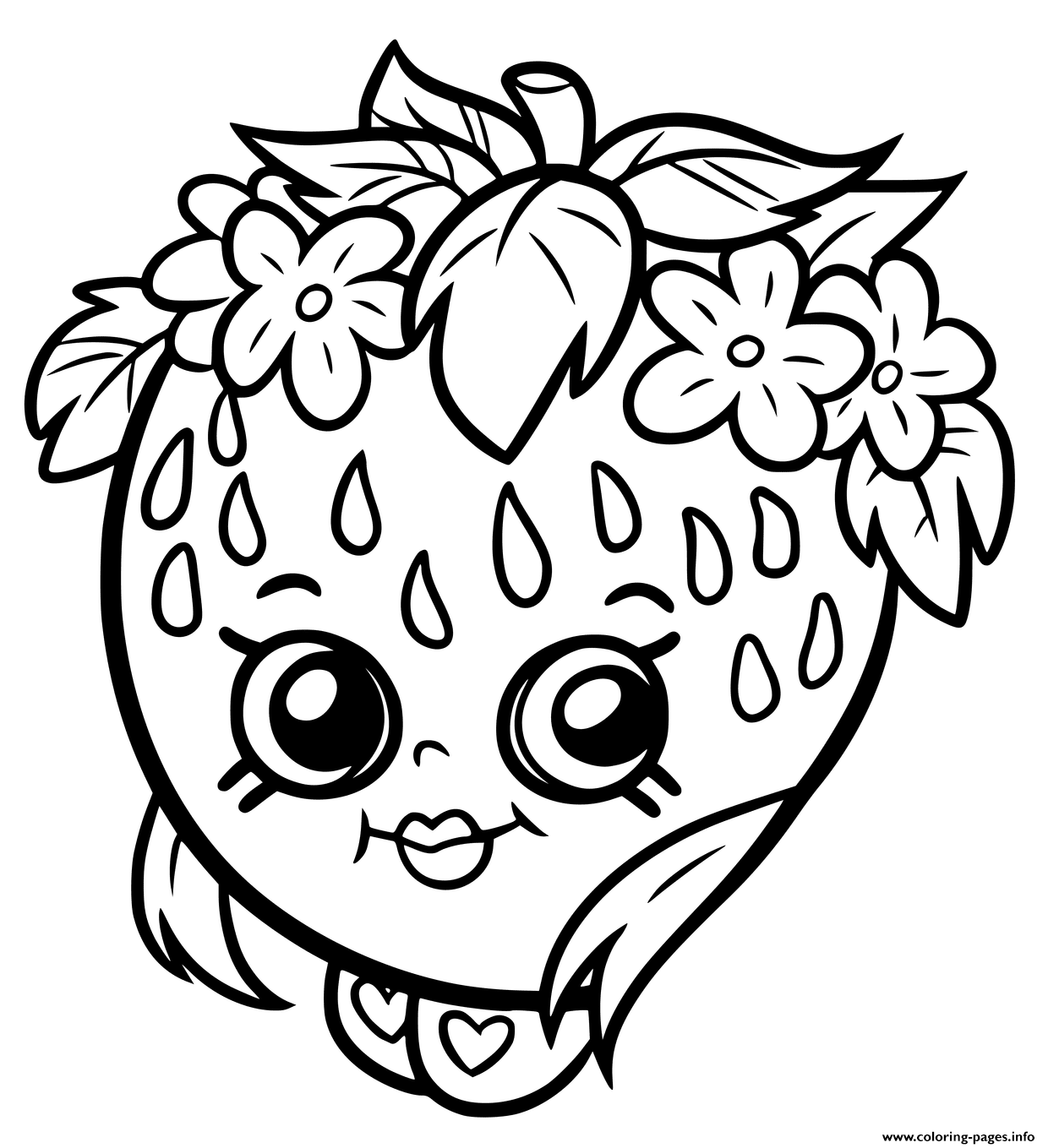Shopkins Strawberry Smile Coloring Pages Printable Coloring Pages For Free