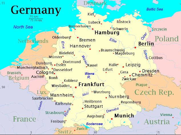 Germania Harta Politica Harta Online