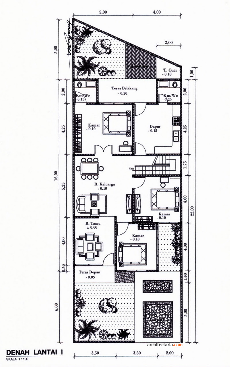 Contoh Denah Rumah Dokter Desain Rumah