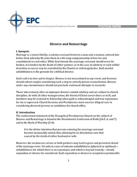 Josie gomez sample position paper in a labor case this is a sample position paper in a labor case prepared by our law office. Position Paper On Divorce And Remarriage Pdf Download Epc Resources
