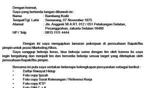 Contoh Surat Lamaran Kerja Jt Express Contoh Seputar Surat