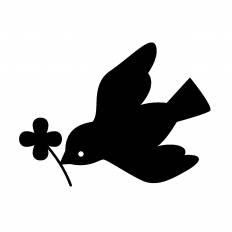 ベスト鳩 イラスト シルエット 動物ゾーン