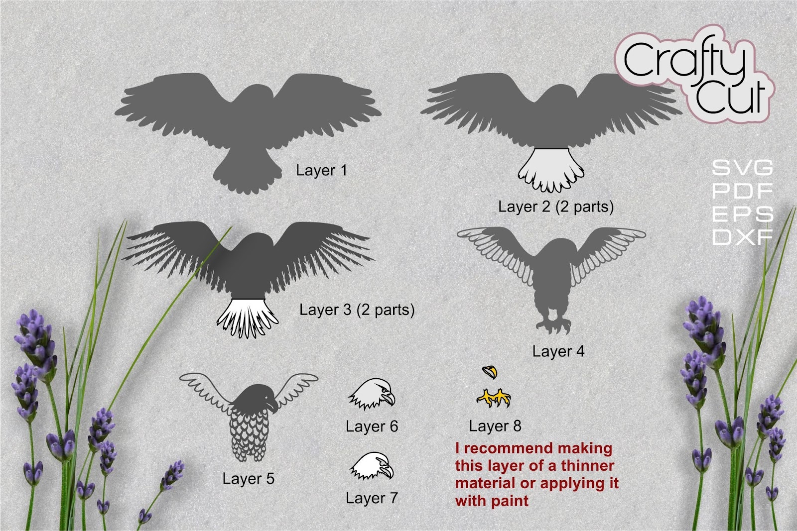 Free Free Layered Eagle Mandala 134 SVG PNG EPS DXF File