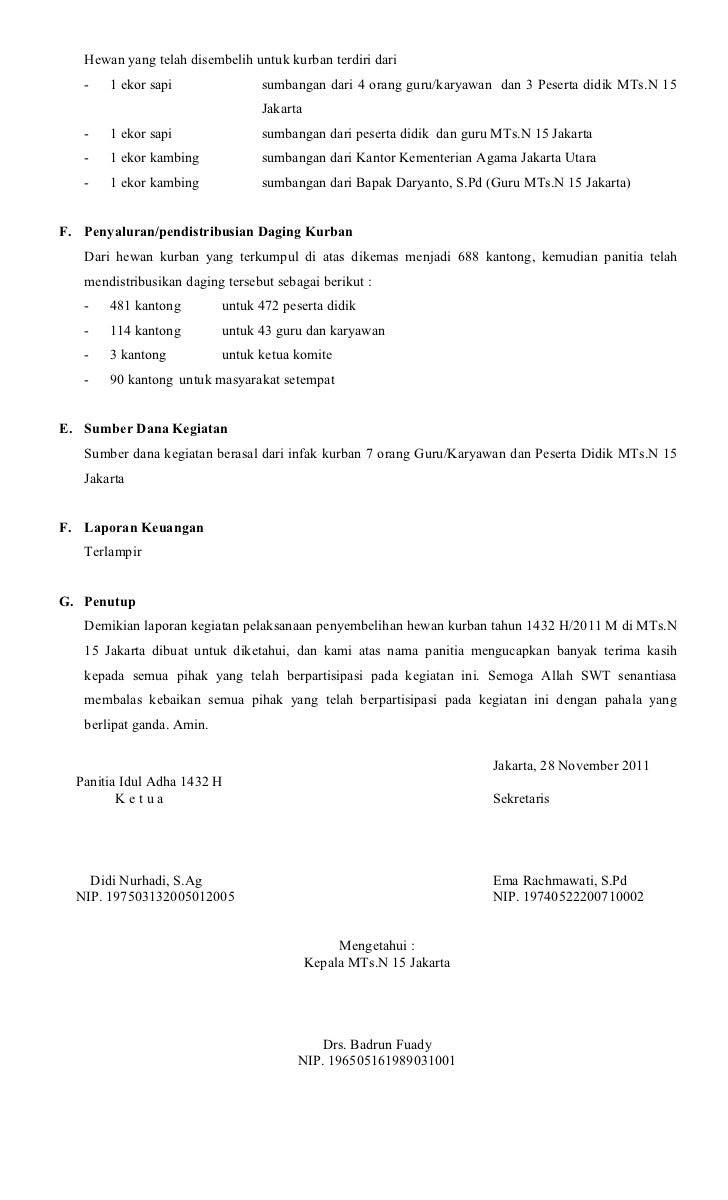 Contoh Surat Permintaan Hewan Kurban - Surat 28