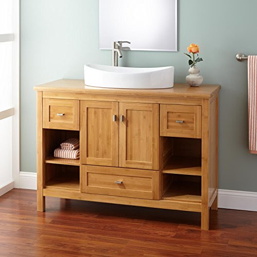 If you want traditional they must hide narrow depth double sink bathroom vanity, piece. 48 Narrow Depth Alcott Bamboo Vessel Sink Vanity Review Ignatzxretyakov