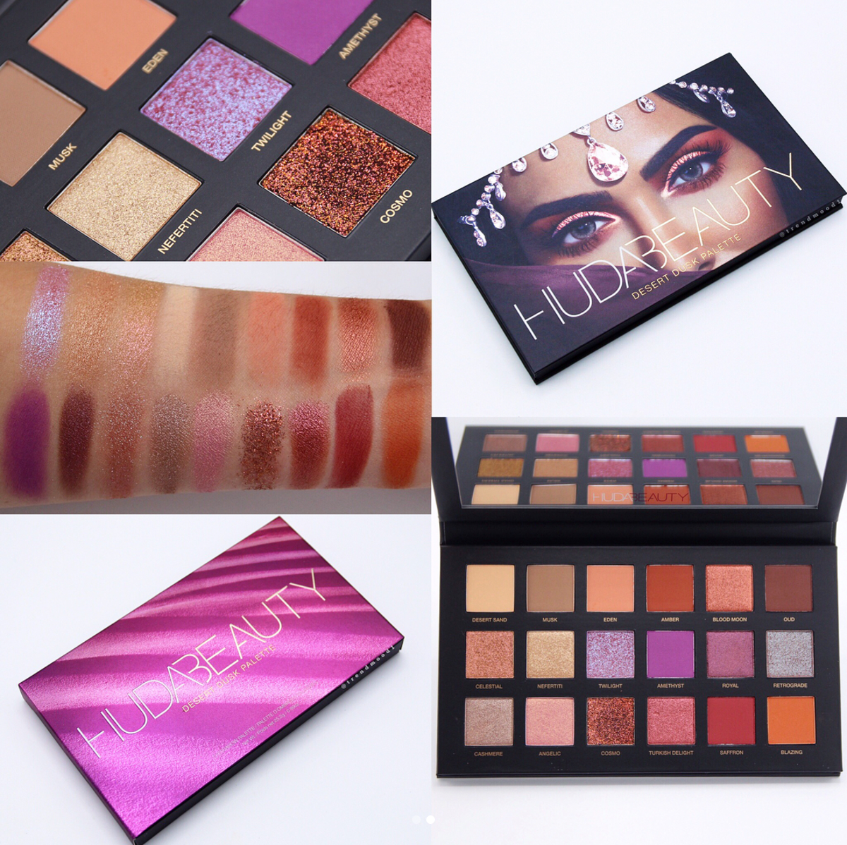 Huda beautydesert dusk paletteinspired by the mysterious landscape of the desert at twilight, huda beauty's desert dusk palette will bring a hypnotic touch of arabian luxe to. Buzzbeeuty Huda Beauty Desert Dusk Eyeshadow Palette Swatches And Release Date