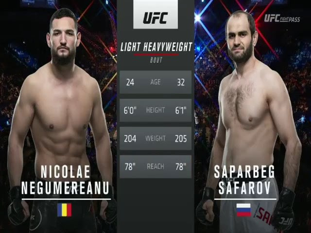 Nicolae negumereanu picked up his first win in the ufc on saturday night at ufc vegas 29, but it wasn't without a help in hand from mike beltran. Nicolae Negumereanu Vs Saparbeg Safarov Full Fight Ufc Fight Night
