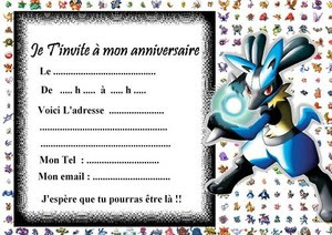 Carte Invitation Anniversaire Pokemon Gratuite A Imprimer Garcon Helaine
