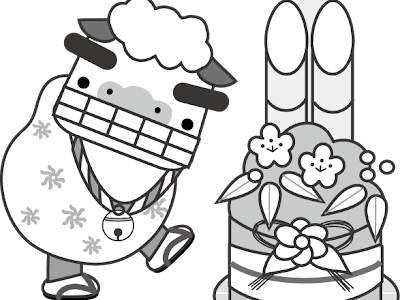 コンプリート 1月 イラスト 白黒 最高の画像壁紙日本aad