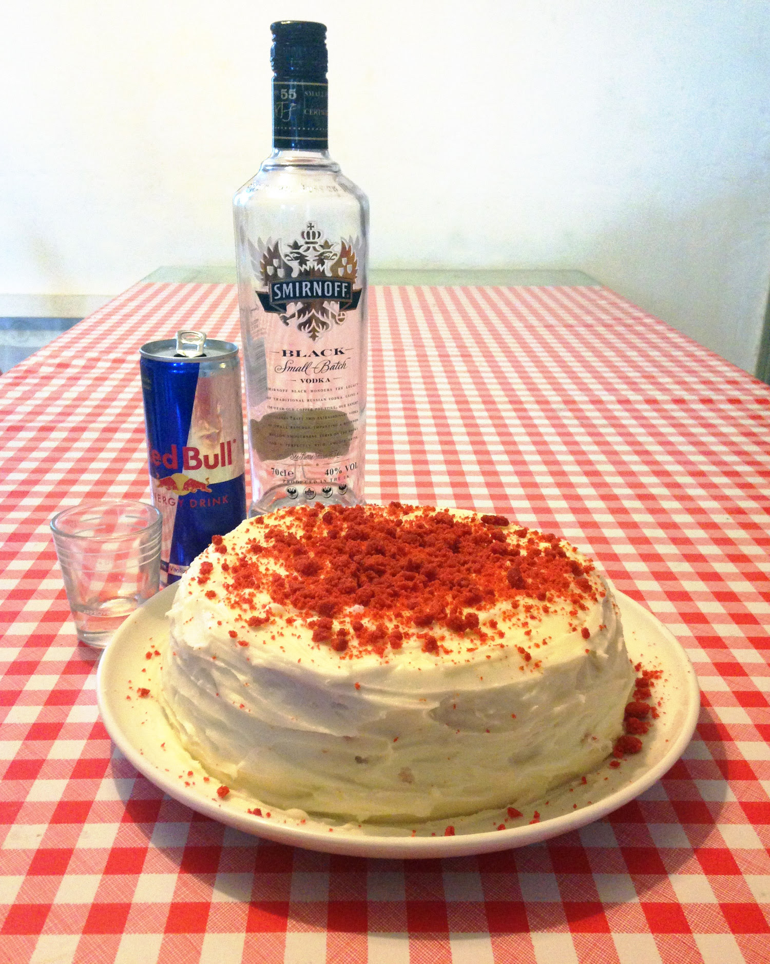 It's always your birthday with pinnacle® vodka. Red Bull Velvet Cake With Vodka Frosting 12 Cakes