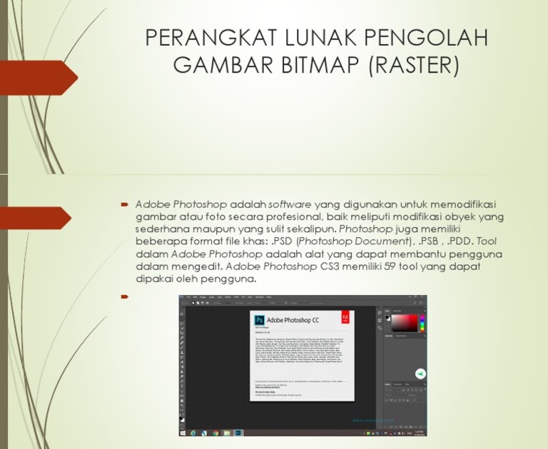 Materi Perangkat Lunak Pengolah Gambar Bitmap Raster  AR 