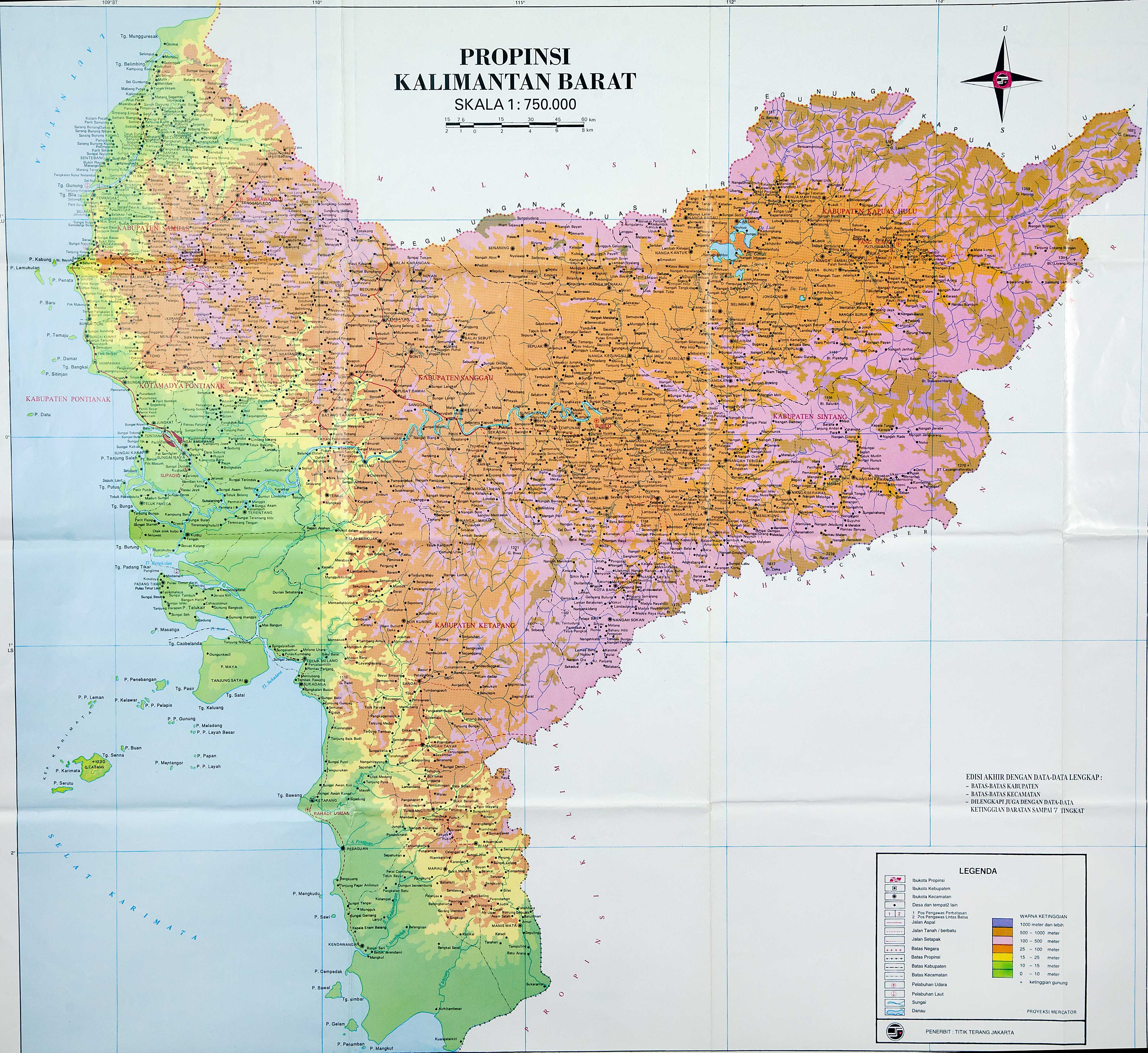 Jungle Maps  Map  Of Kalimantan  Barat 