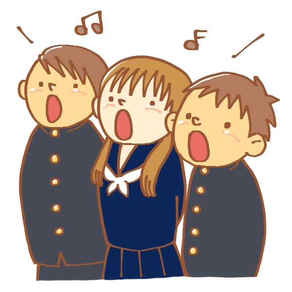 無料イラスト画像 新鮮な合唱 イラスト かわいい