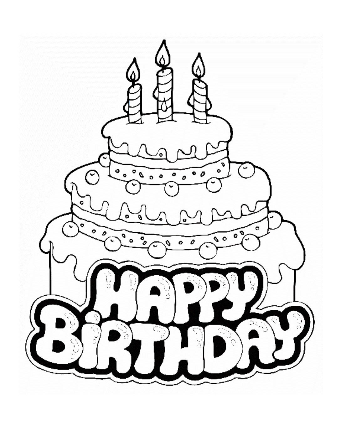 Happy Birthday Card Drawing For Kids