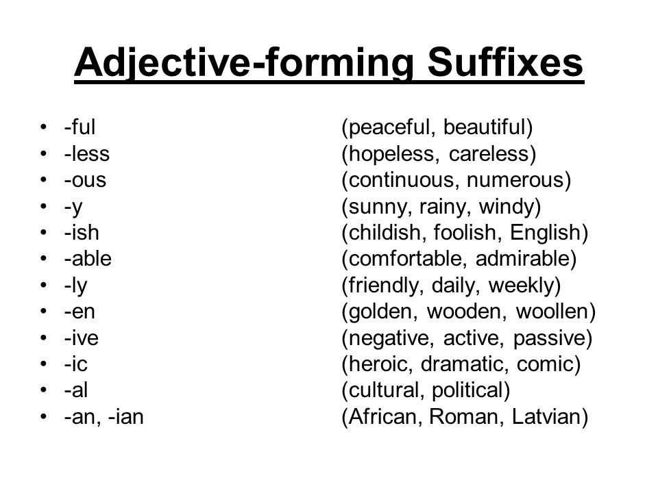 Contoh Suffixes To Form Adjective - Tweeter Directory