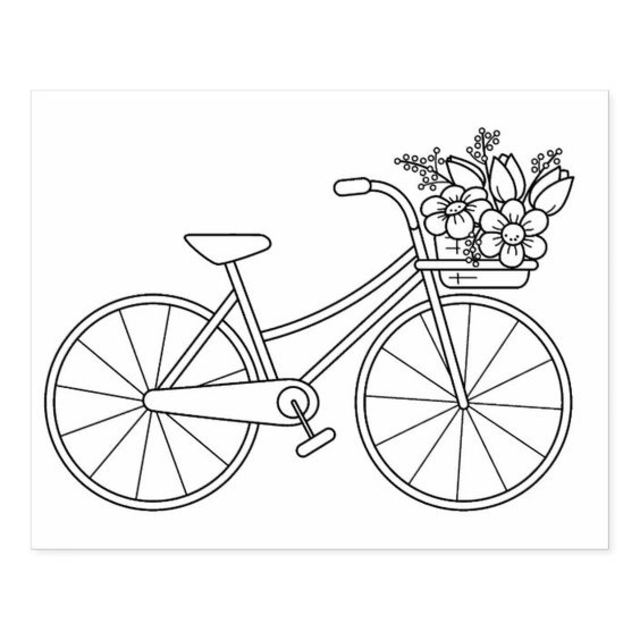 desenho para bordado bicicleta