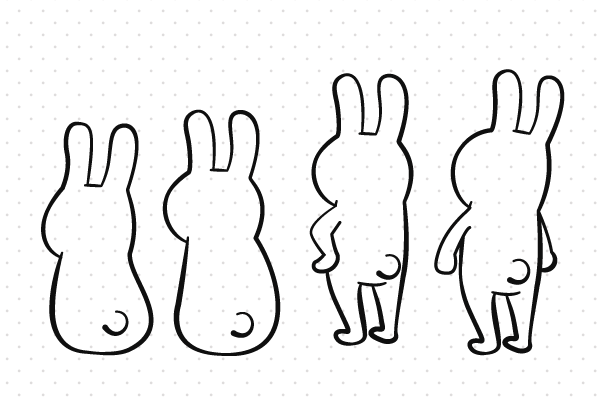 ディズニー画像のすべて 75 かわいい うさぎ 後ろ姿 イラスト