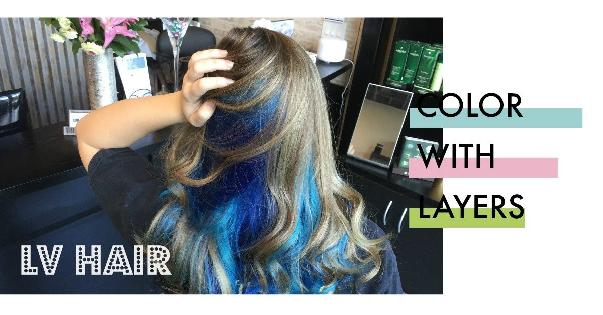 What is peekaboo hair color? Intense Blue Hair Color Underneath Blonde