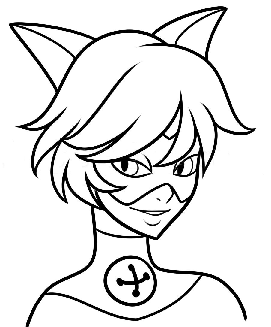 You can print this miraculous ladybug and cat noir coloring page to color it with markers or colored pencils or to color this drawing directly. Kids N Fun Com Coloring Page Miraculous Tales Of Ladybug And Cat Noir Cat Noir