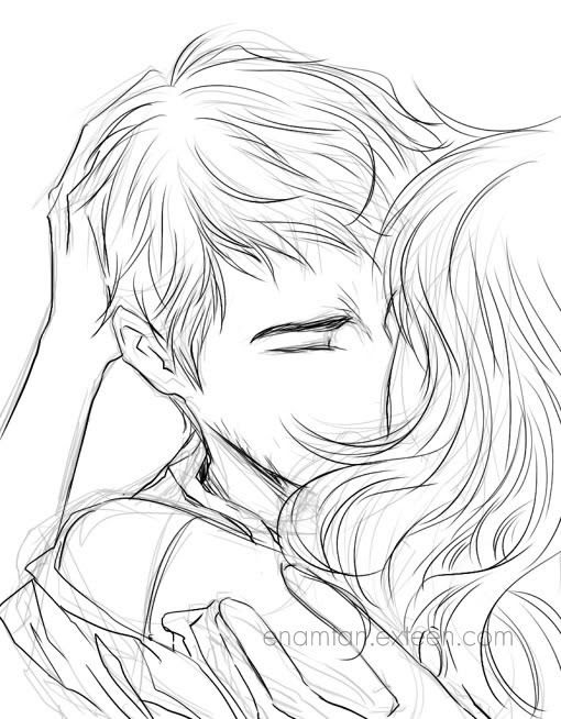 People Hugging Drawing Easy Drawing Tutorial Easy