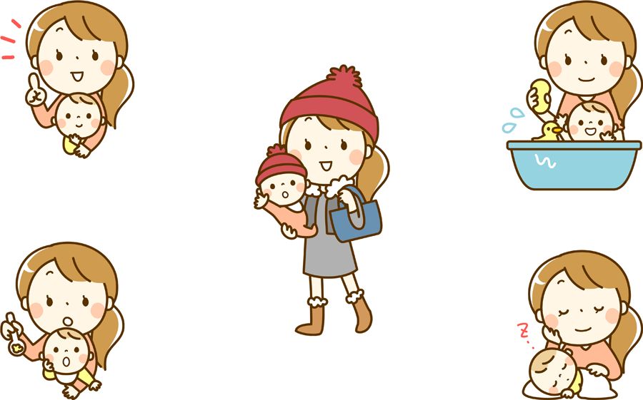 ママ と 赤ちゃん イラスト 写真素材 フォトライブラリー