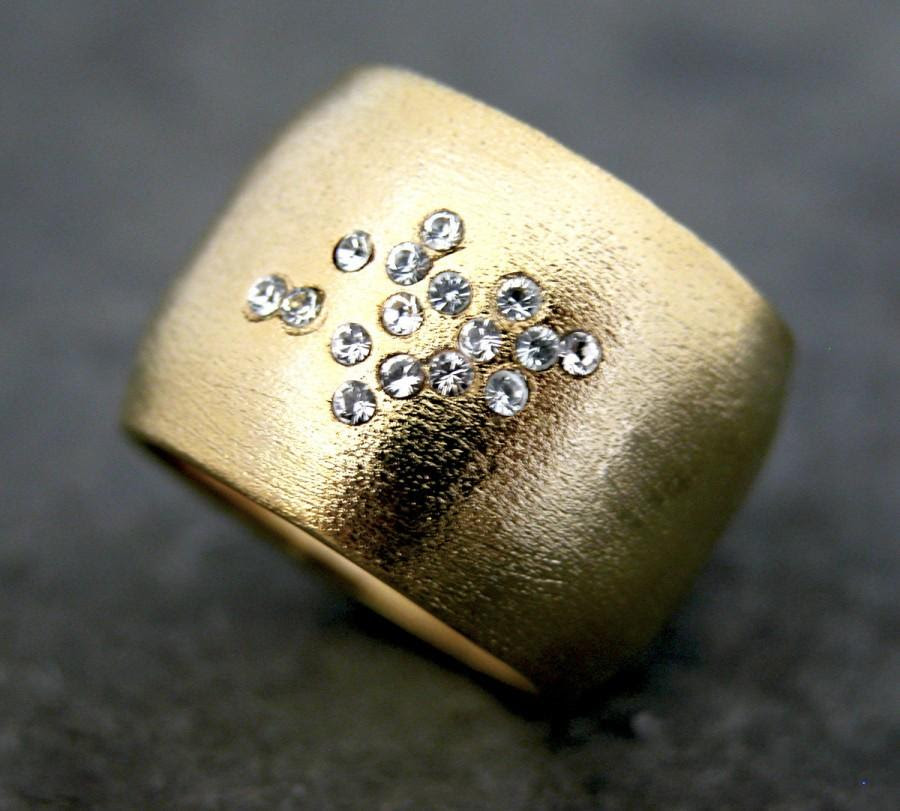 Matching wedding rings yellow gold band half polished half brushed matt design. April Birthstone Ring Diamond Ring Diamond 14k Gold Band Wide Wedding Band Diamond Wedding Ring Diamond Jewelry Diamond Or Cz 2496344 Weddbook