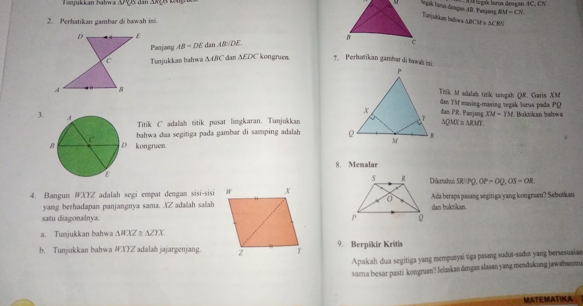 Kunci Jawaban Latihan 4.2 Matematika Kelas 9 Kurikulum